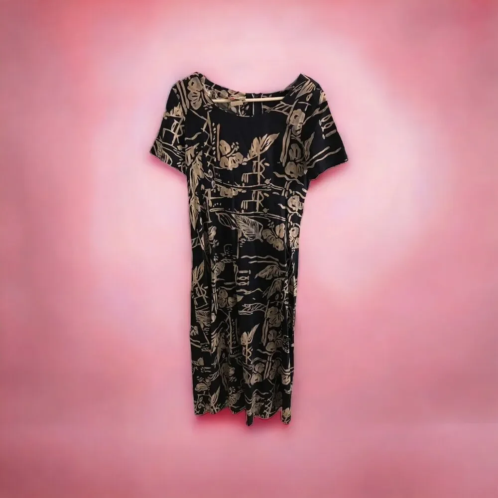 Hilo Hattie THE HAWAIIAN ORIGINAL Women’s Patterned Shift Dress‎ Rayon/Cotton, M